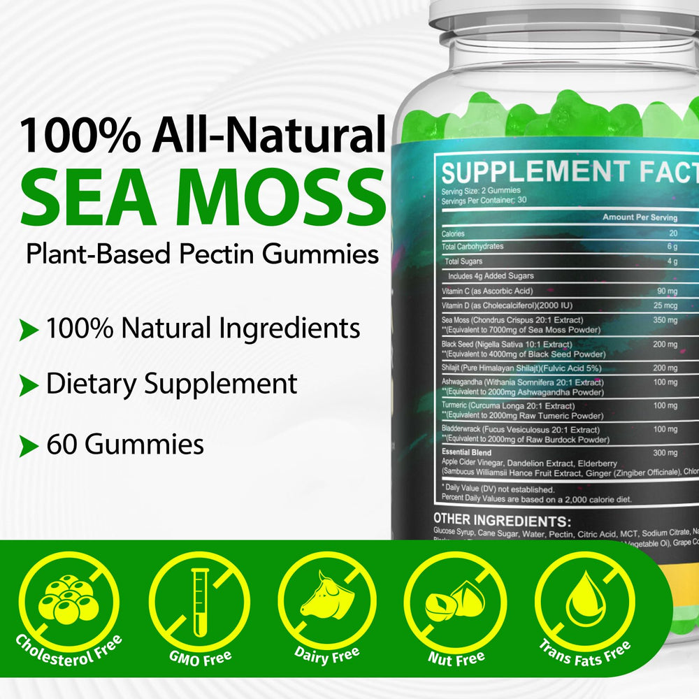 LTQXGT Sea Moss Gummies display suggesting immune support during seasonal wellness.
