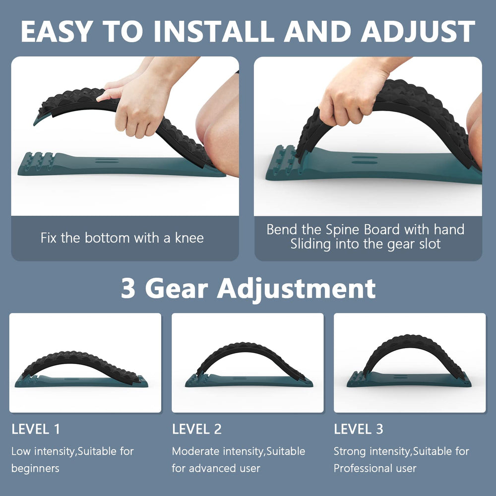 LTUMHGCR back stretcher with foam pad boosts comfort for sensitive spots.