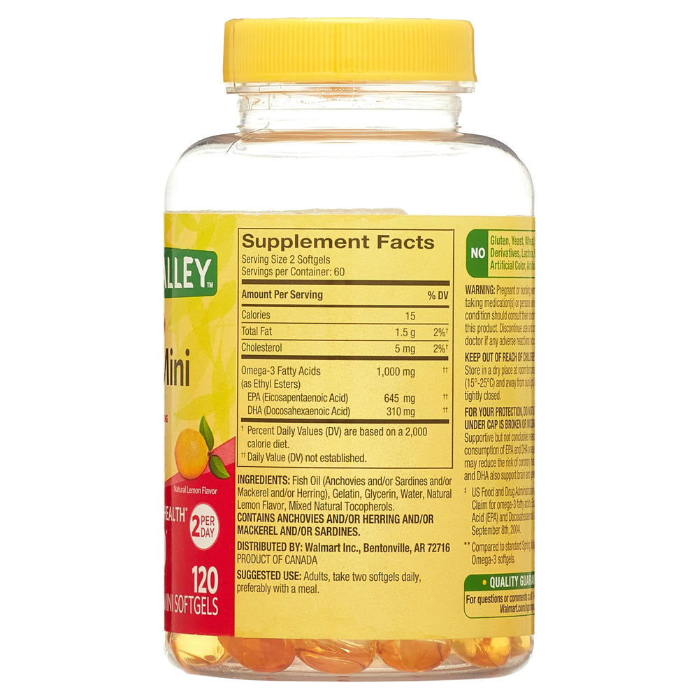 LUAL Omega-3 Mini packaging and leaflet for a clean, gluten-free choice
