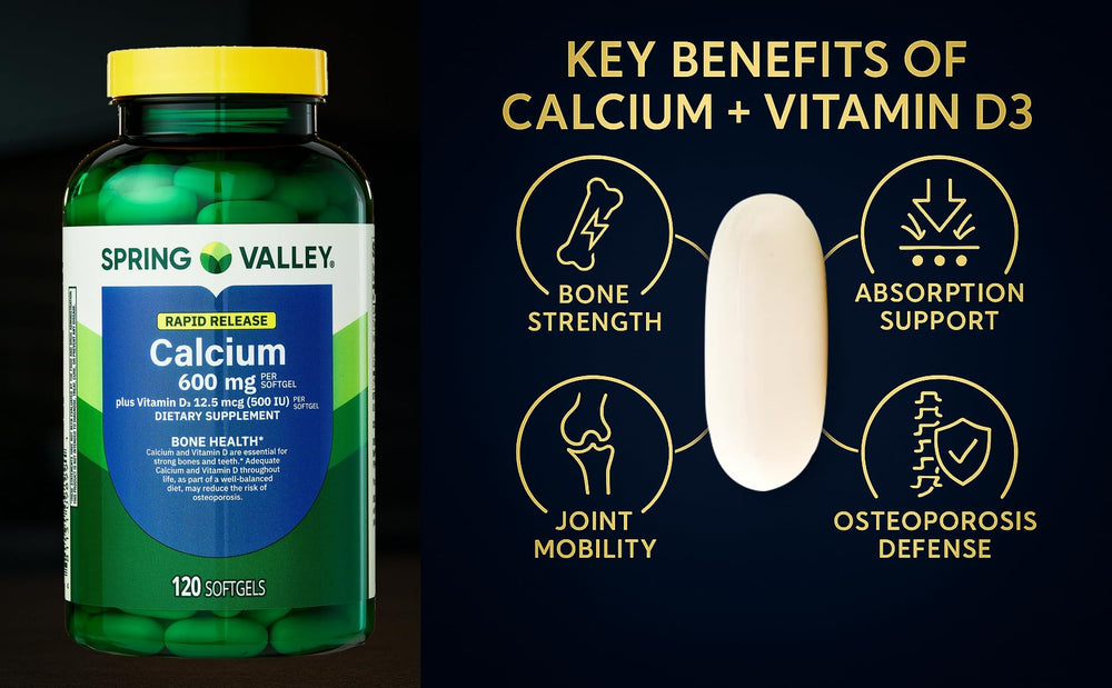 Bone health graphics on packaging emphasize joint and bone support.