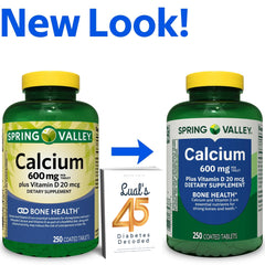 LUAL Calcium D3 tablets close-up highlighting daily dose and easy-to-swallow coating.