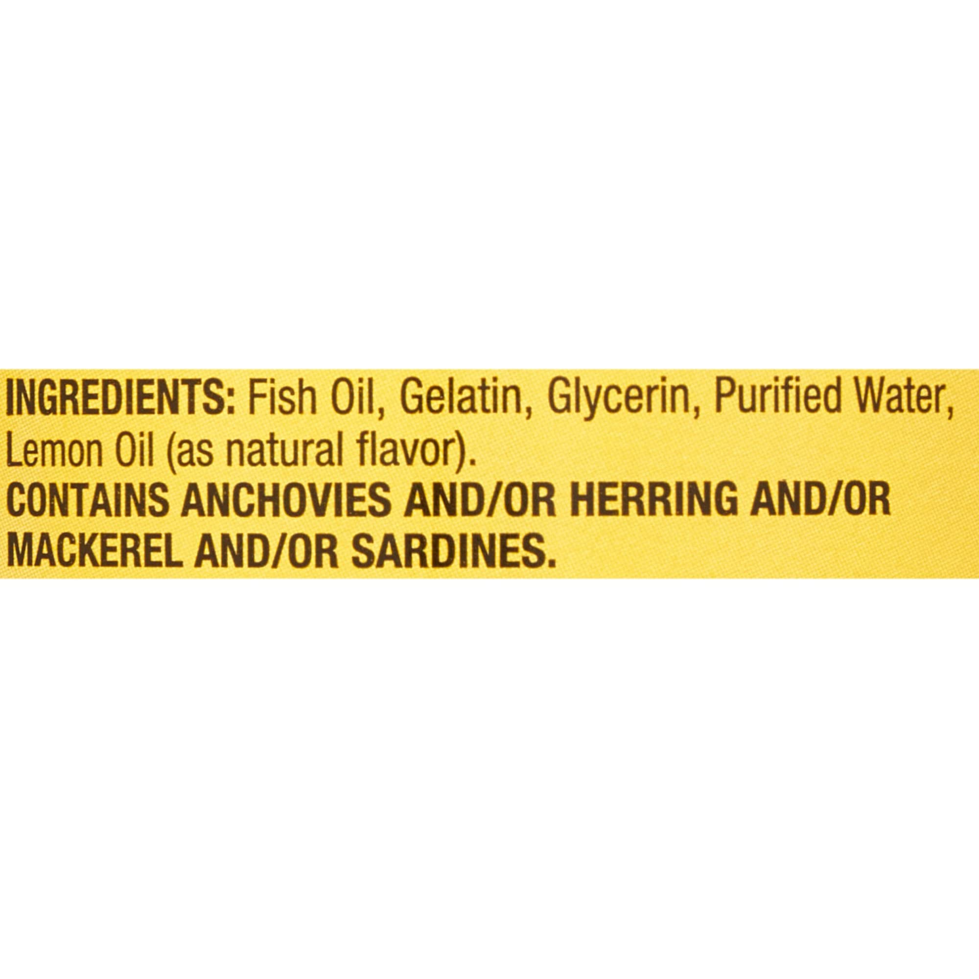 Spring Valley Omega-3 packaging front highlights natural ingredients and purity.