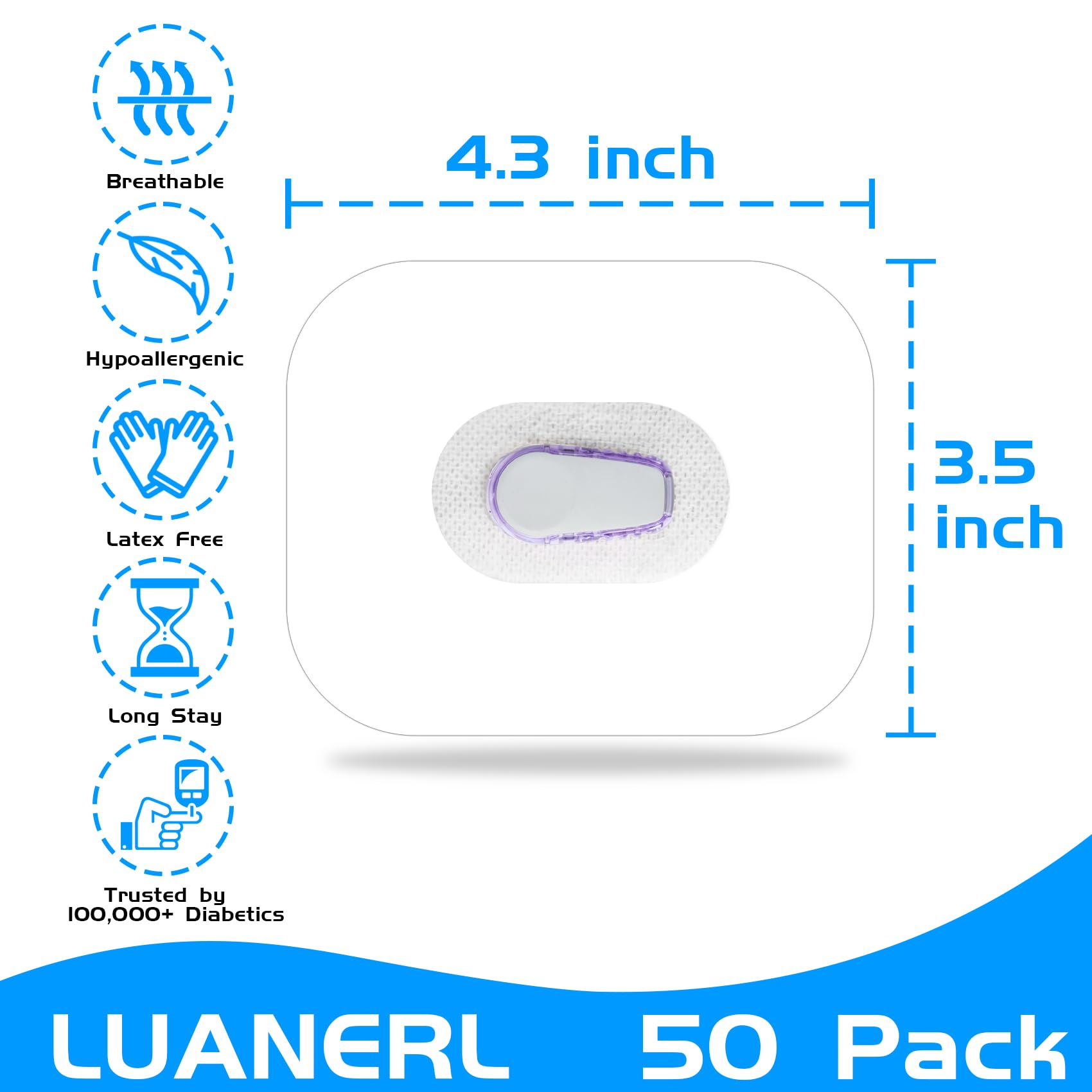 Luanerl Dexcom G6 patch is waterproof and sweatproof for showers and workouts