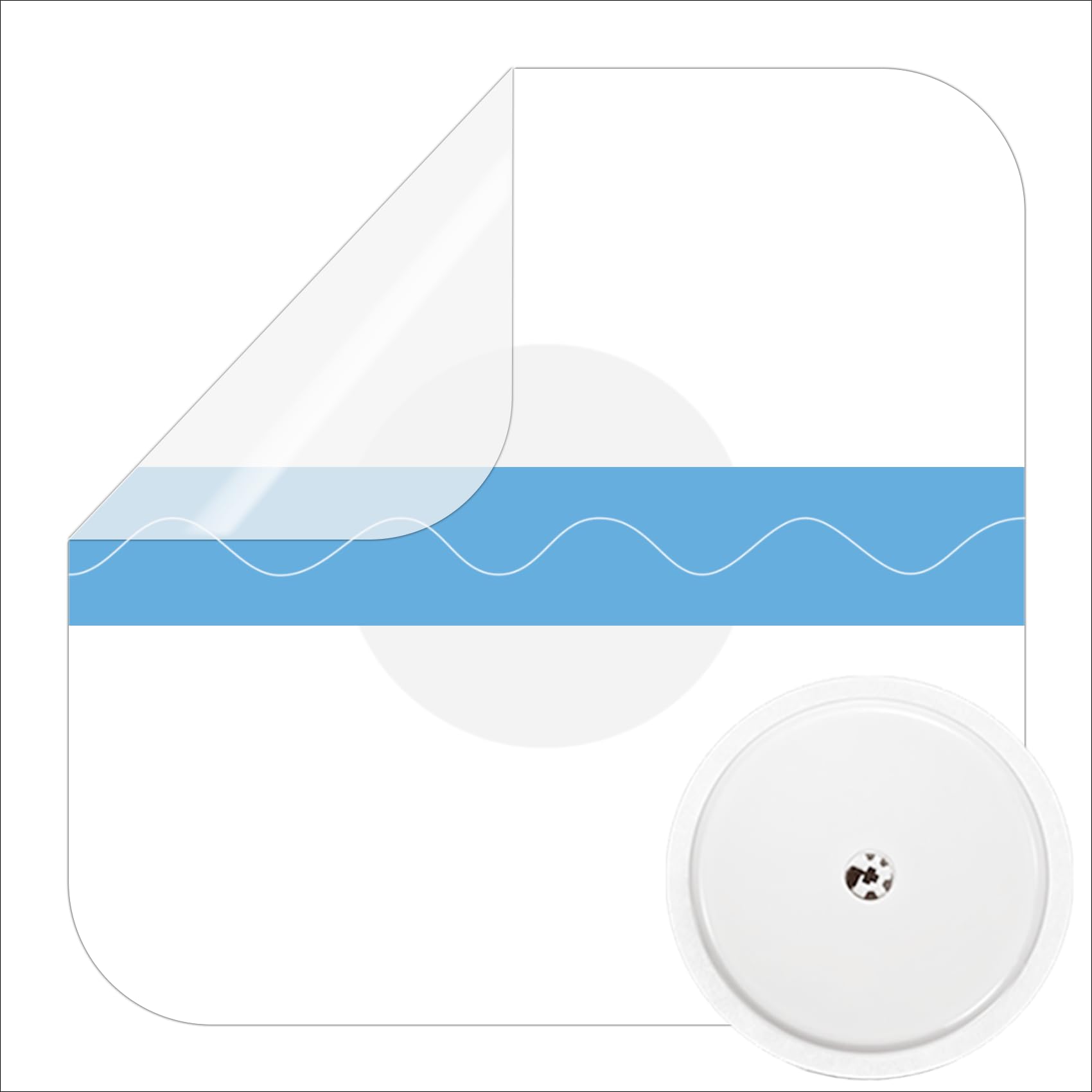 Luanerl waterproof sensor cover for Freestyle Libre 2/3 with 50-piece patch pack.
