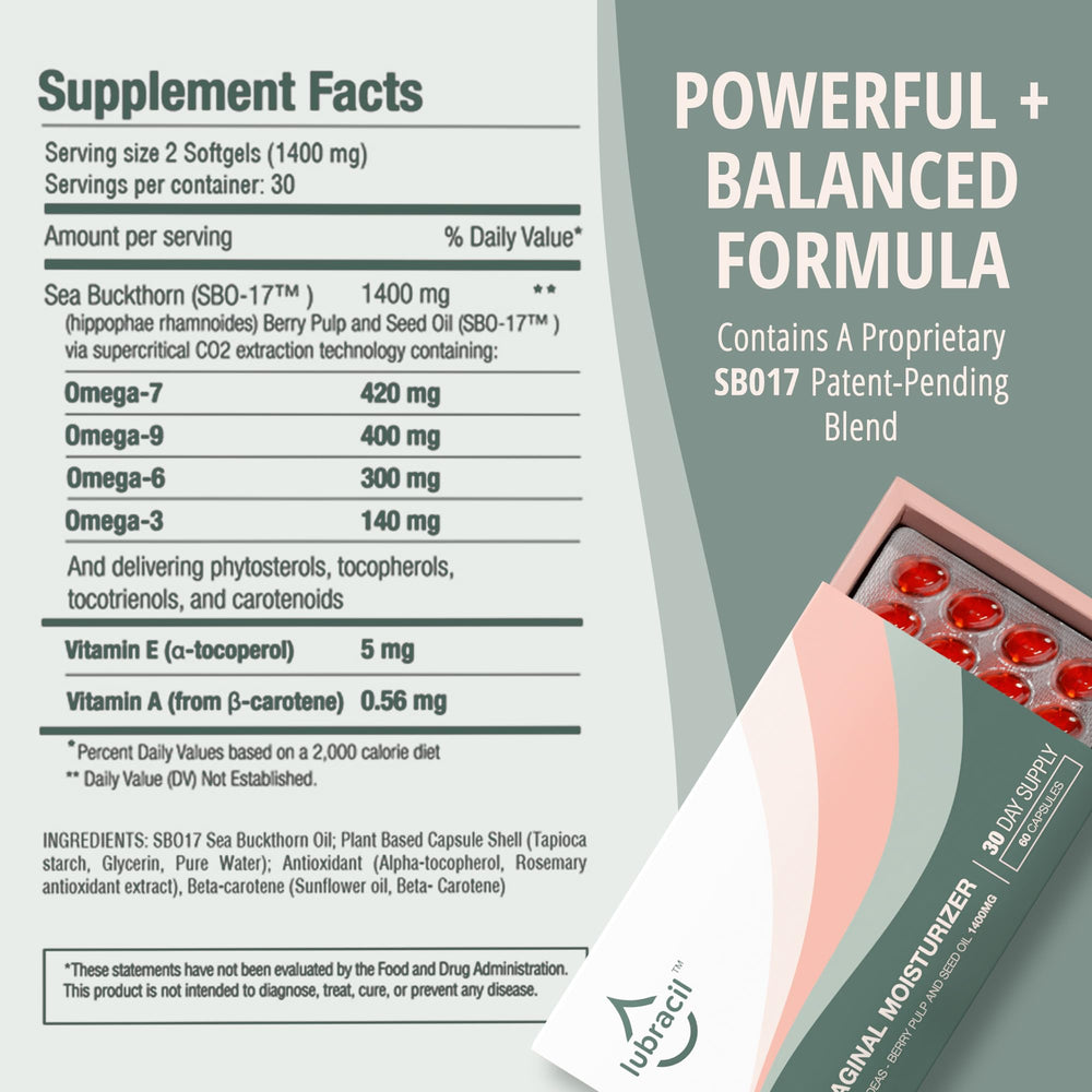 Lubracil Vitamins A and E supplement image signals antioxidant support for tissues.