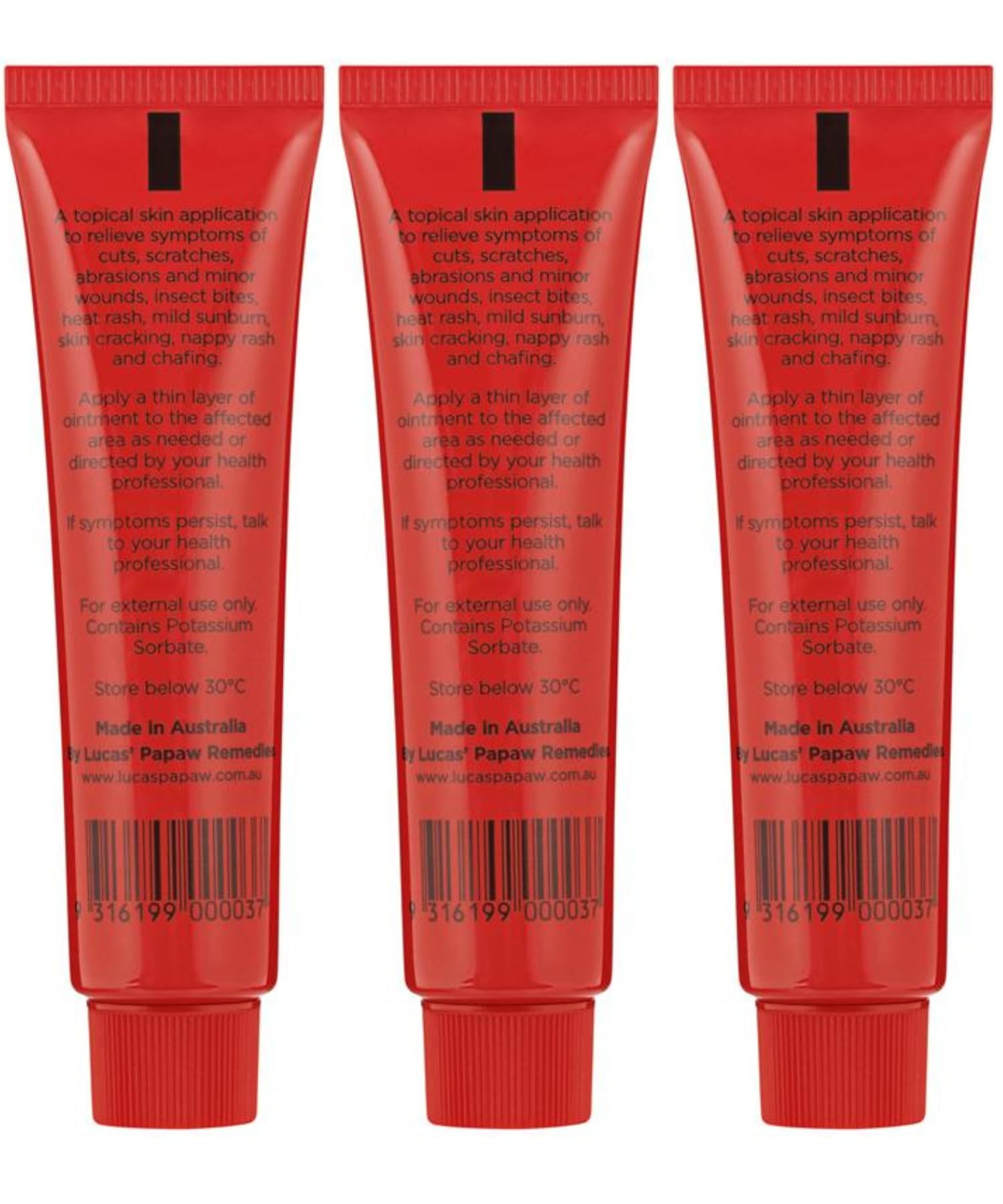 Lucas Papaw Ointment lip applicator in use for precise lip care.