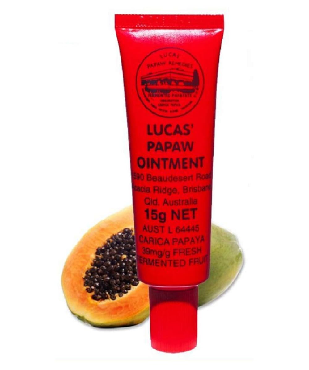 Lucas Papaw Ointment versatile for multiple small skin issues.