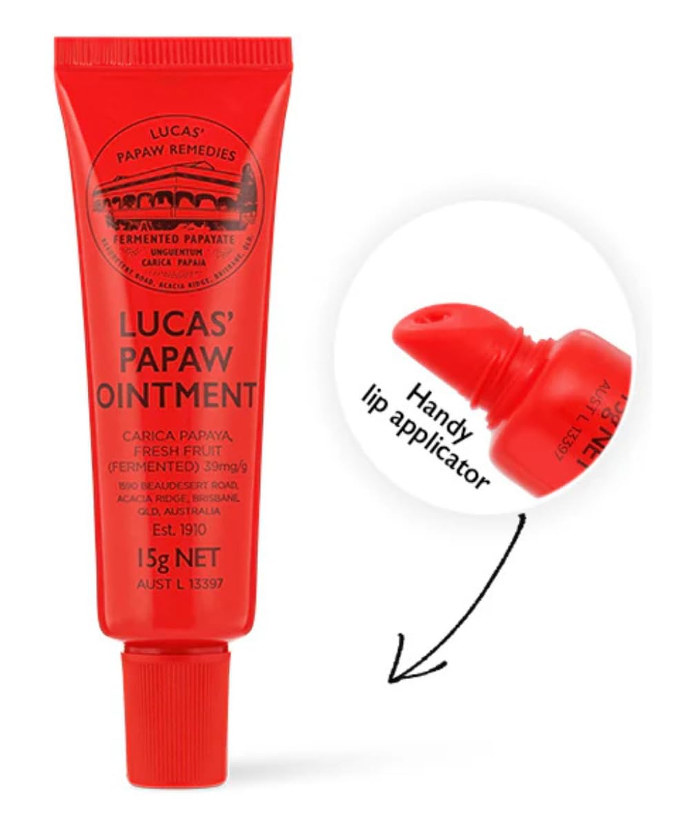 Lucas Papaw Ointment packaging highlights Australian-made heritage.