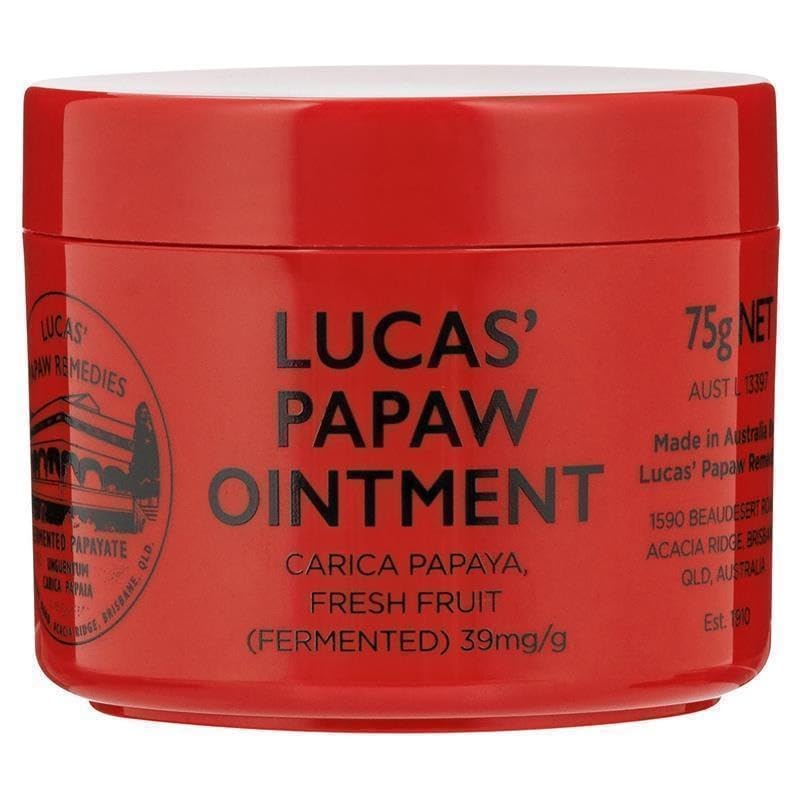 Travel-friendly Lucas Papaw Ointment 3-pack ideal for on-the-go care.