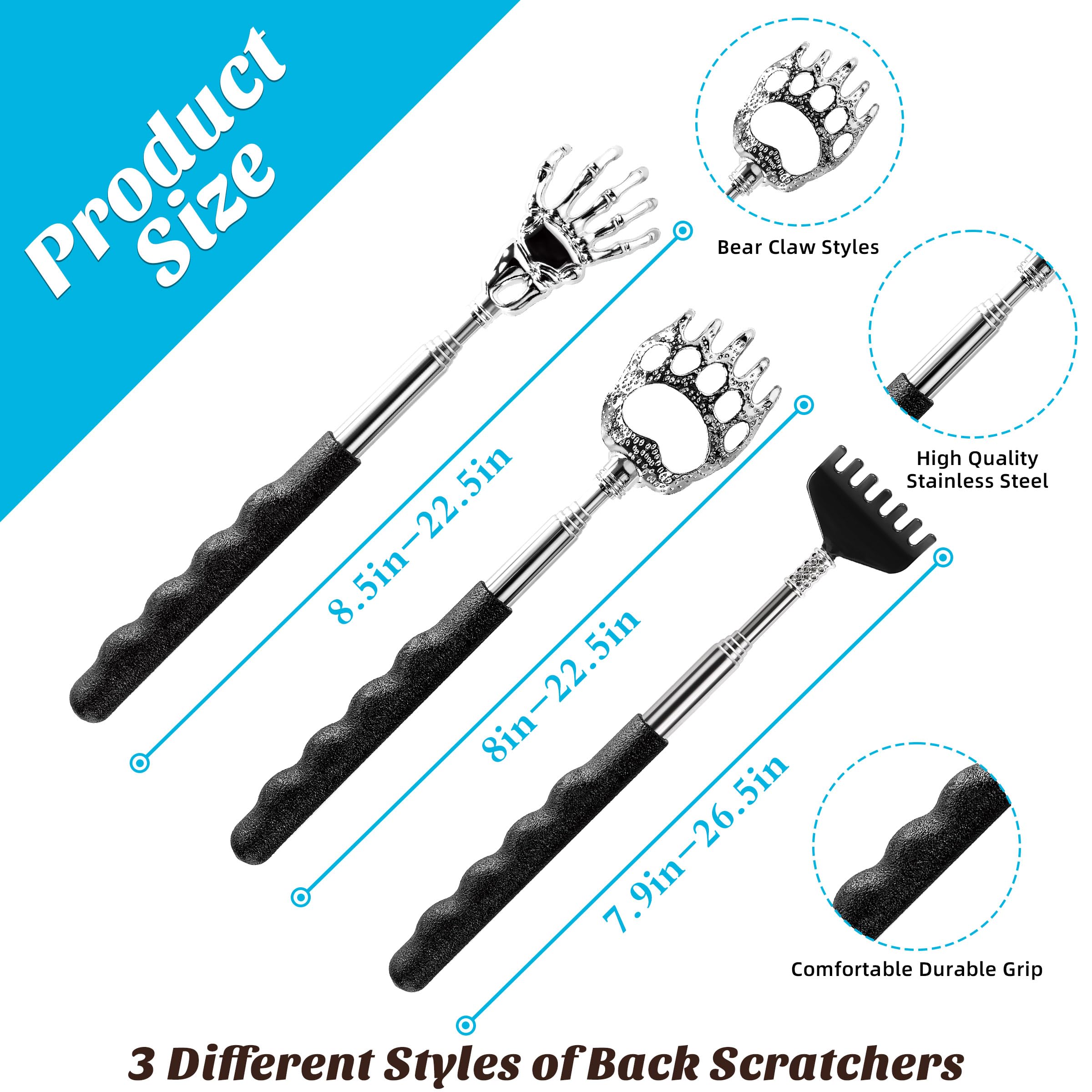 lucdnc back scratcher nail rake broad itchy area coverage