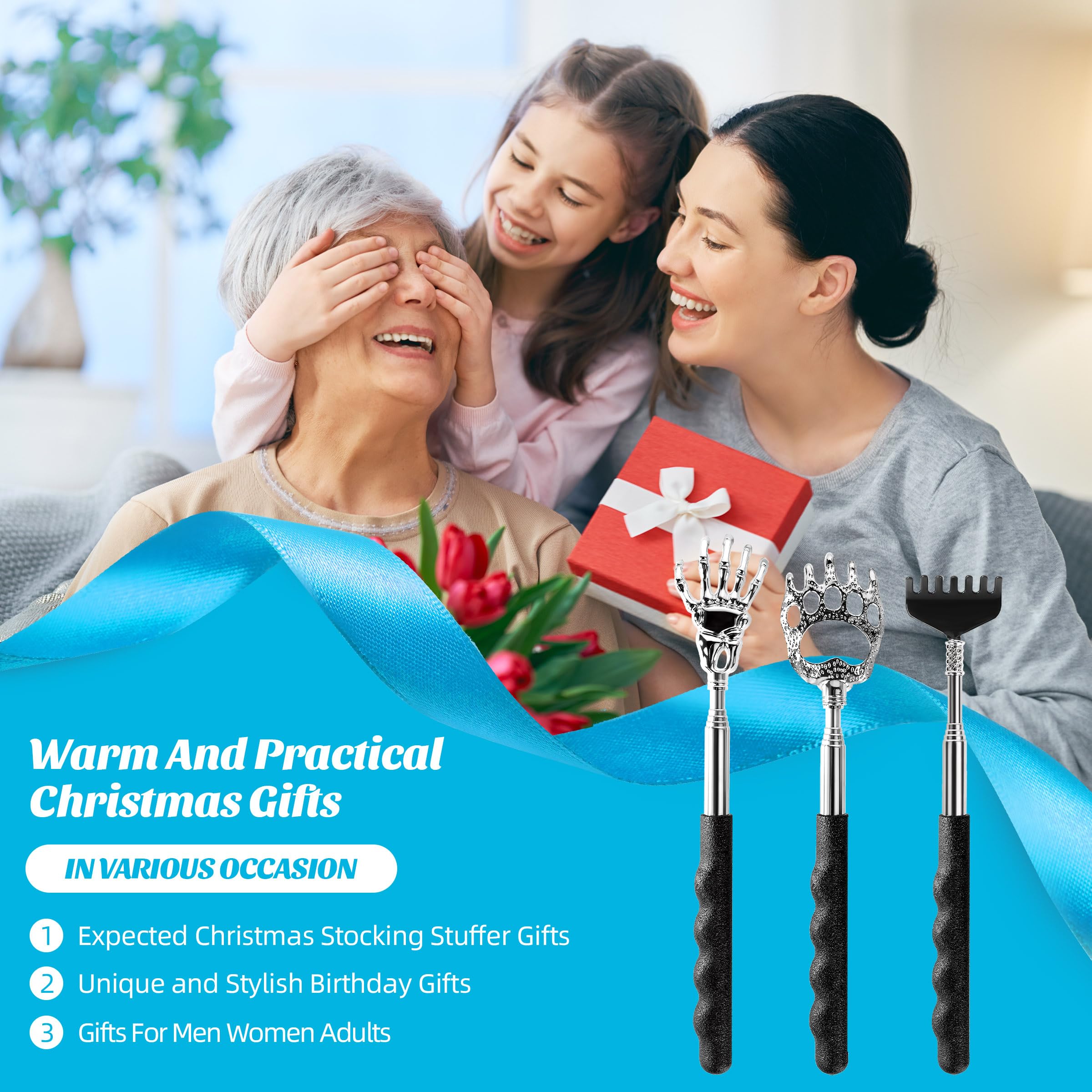 lucdnc back scratcher extended for travel and on-the-go reach