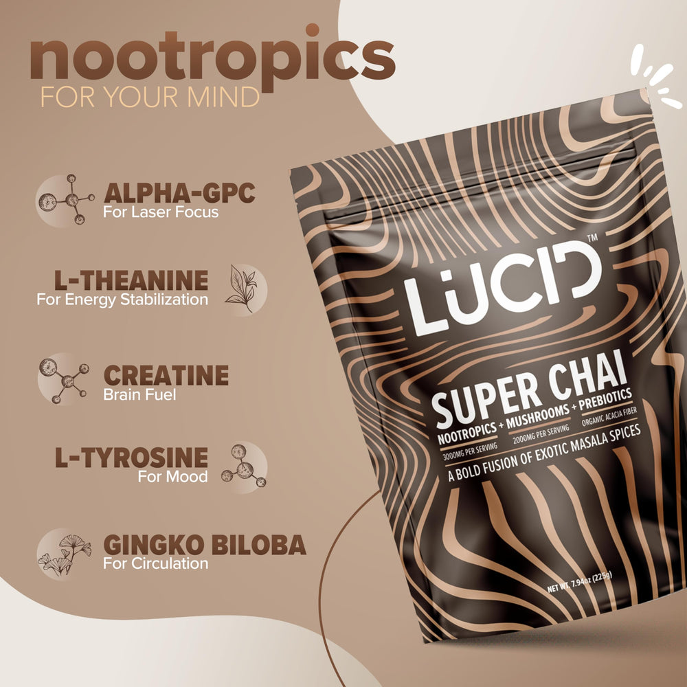 Lucid Superfood Mushroom Chai turkey tail for resilience