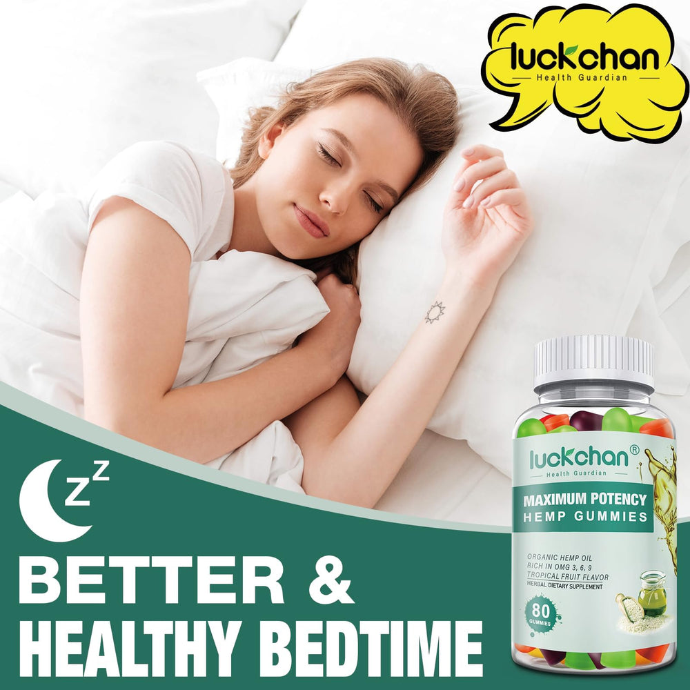 LUCKCHAN hemp gummies packs label highlighting purity and testing