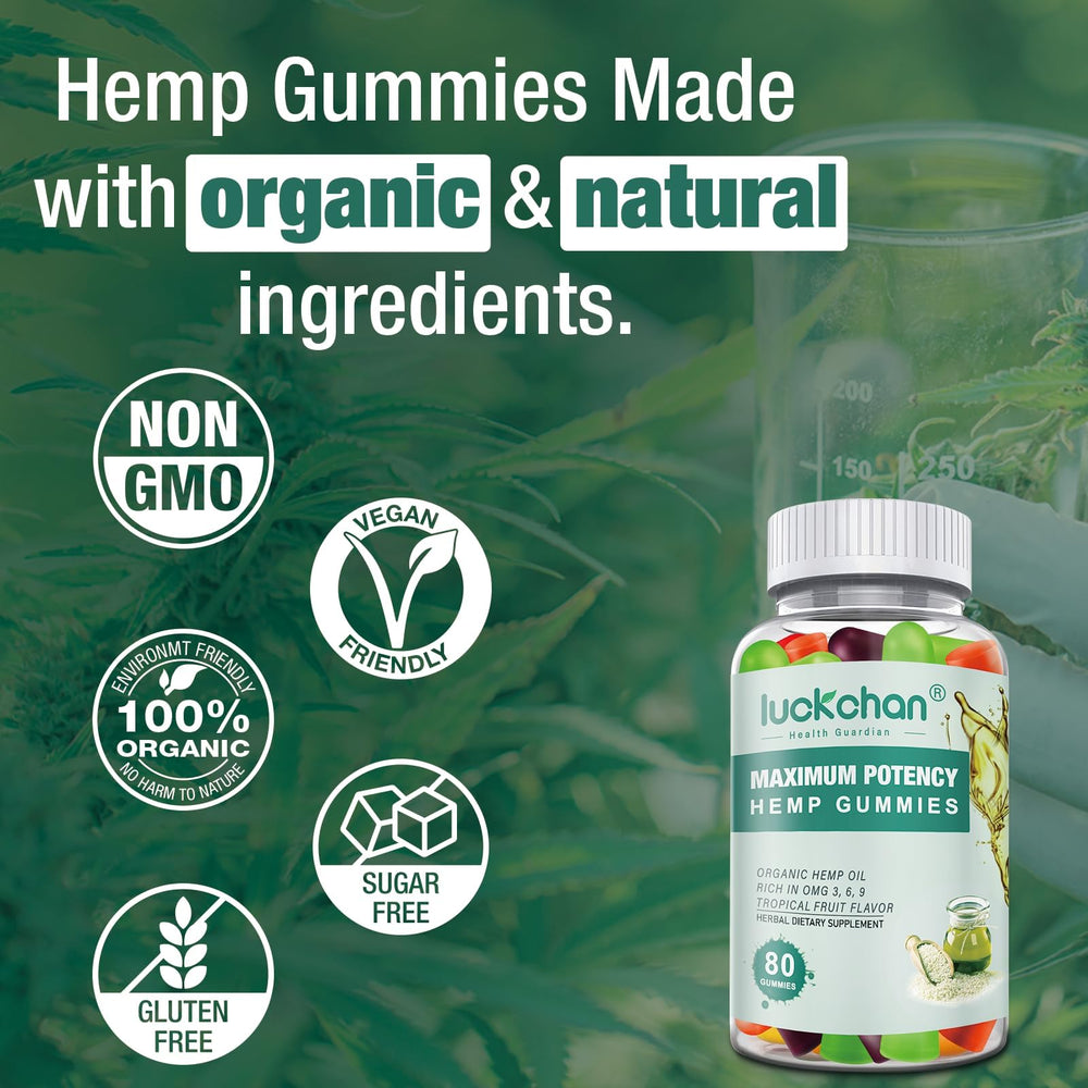 LUCKCHAN hemp gummies package with third-party lab testing seal