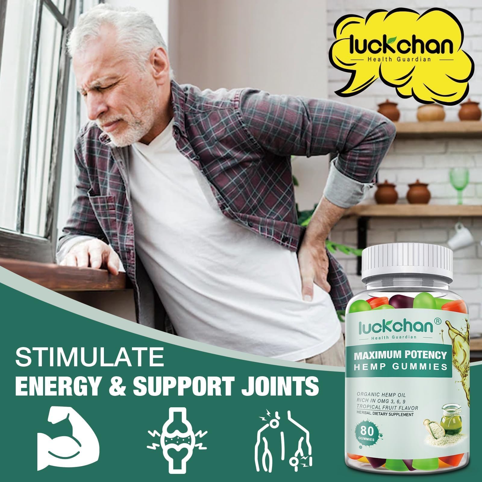 LUCKCHAN natural flavors gummies provide a pleasant chew and easy routine.