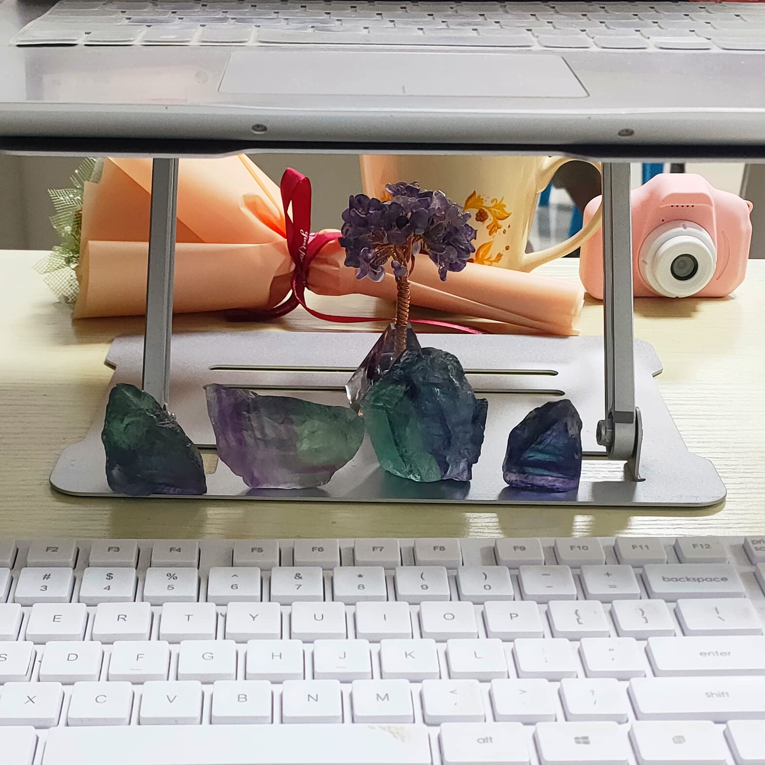 Luckeeper rough fluorite crystals for altar decoration and energy clearing