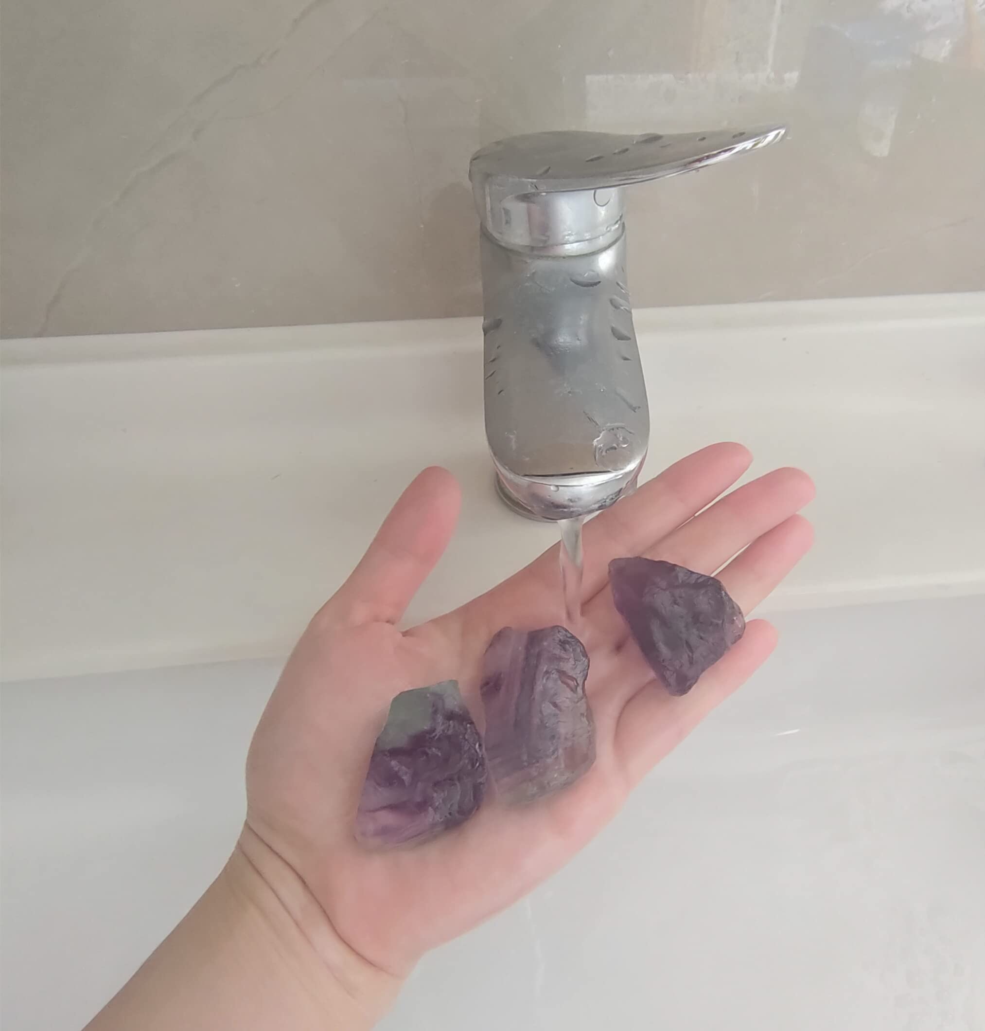 Luckeeper bulk fluorite stones ideal for beginner crystal kits