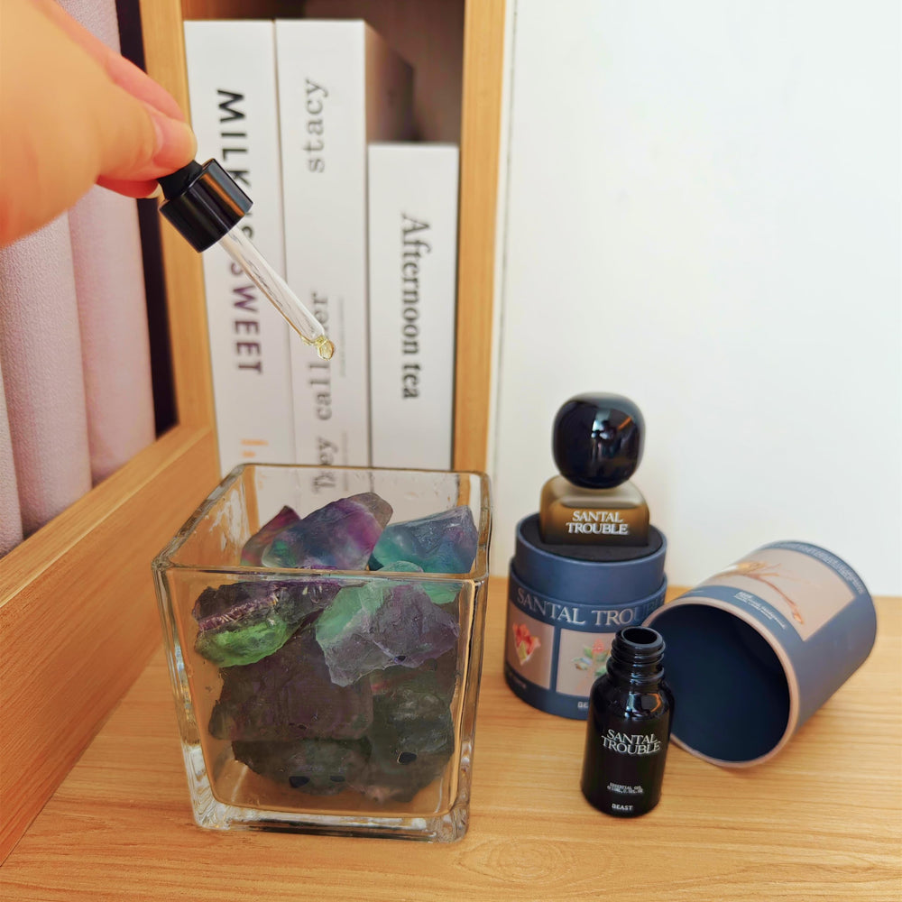 Luckeeper rainbow fluorite meditation stones to support calm and concentration.
