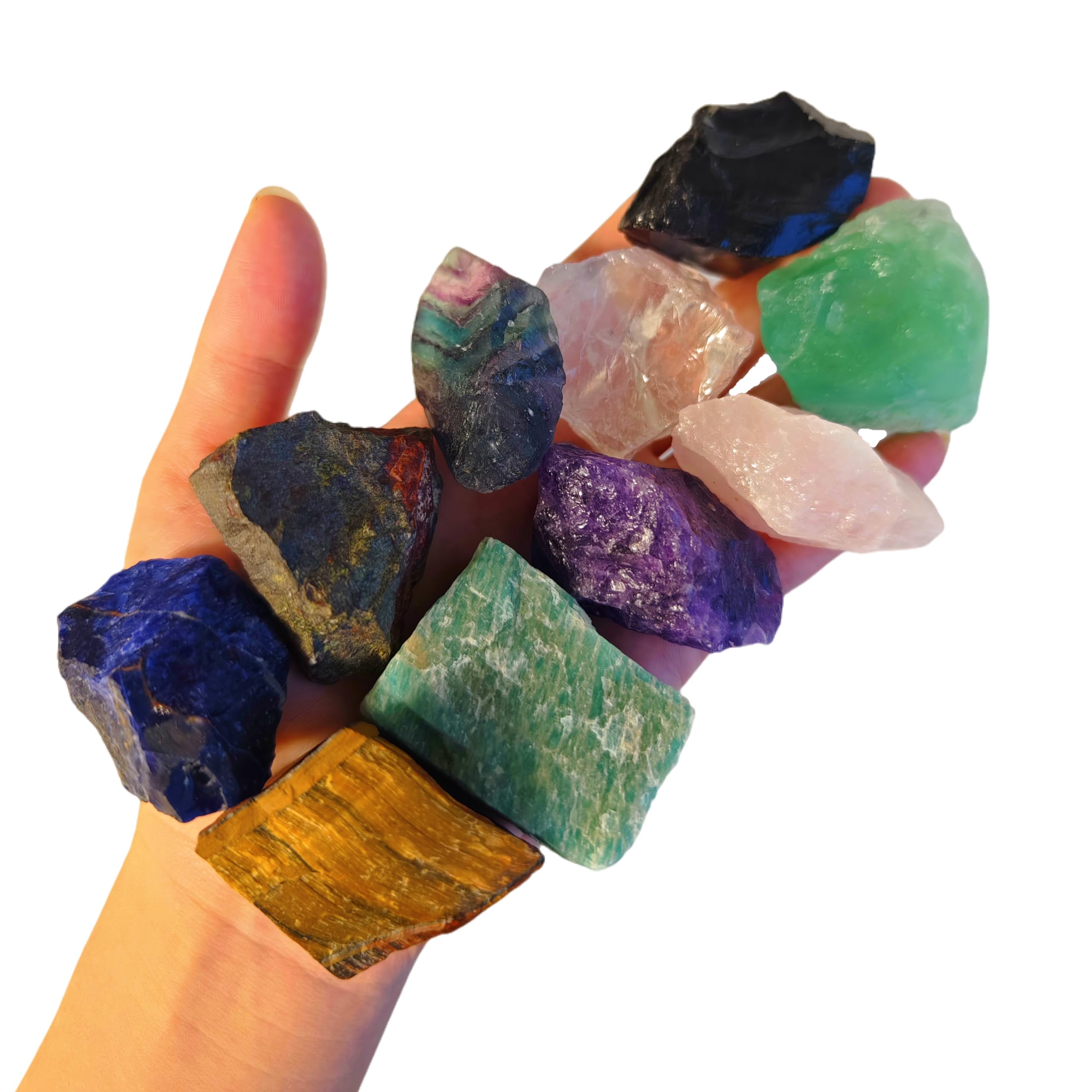 Luckeeper raw black obsidian crystal for grounding during meditation.