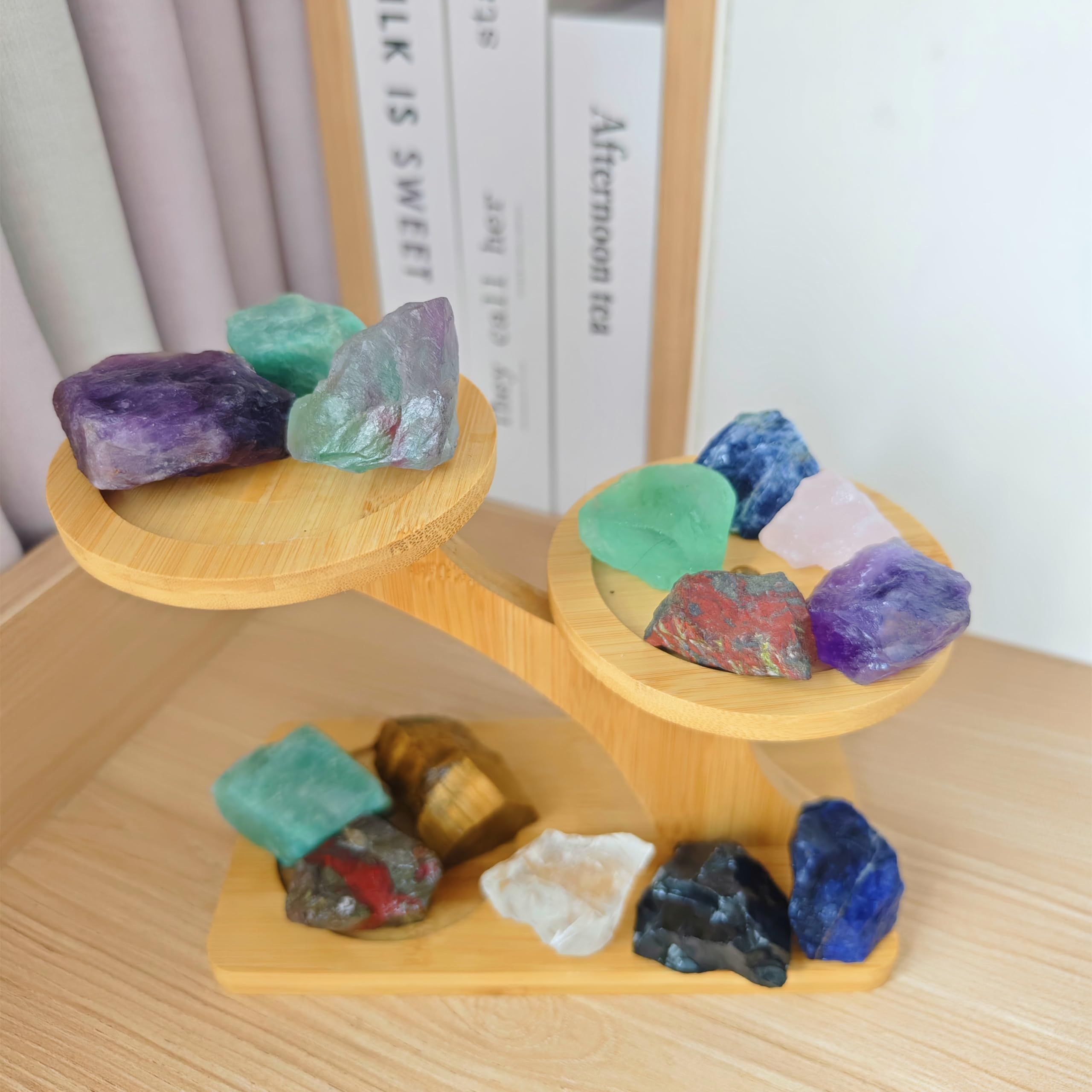 Luckeeper raw green fluorite crystal for focus and mental clarity.