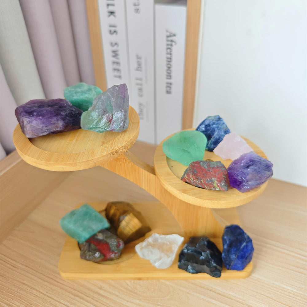 Luckeeper raw green fluorite crystal for focus and mental clarity.