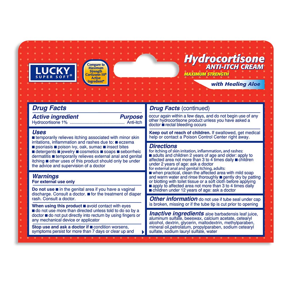 Lucky Super Soft anti-itch creme application showing soothing use.