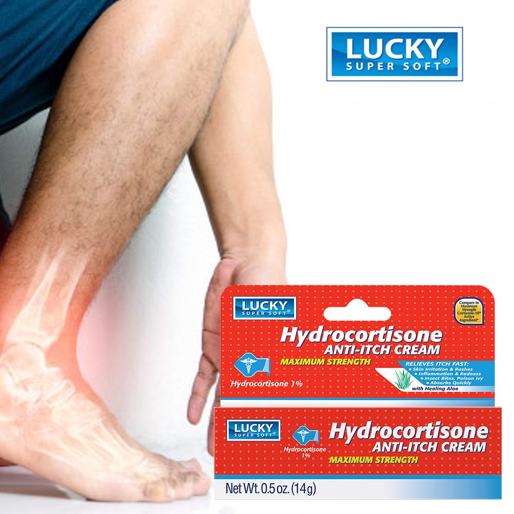 Lucky Super Soft hydrocortisone creme packaging ready for on-the-go care.