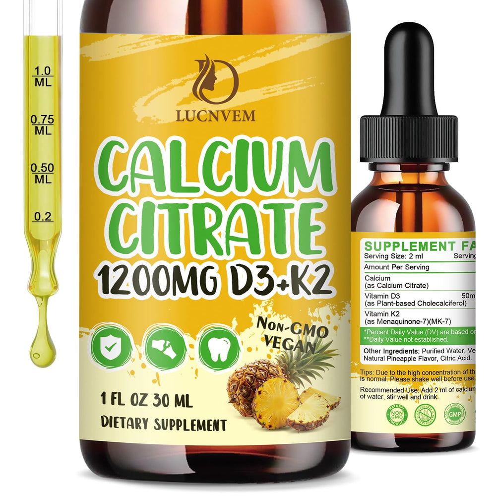 LUCNVEM calcium citrate drops bottle for easy daily calcium intake
