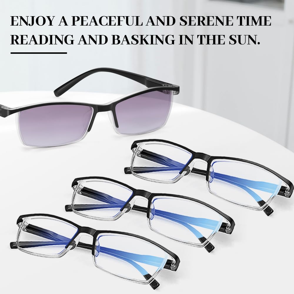LUFF outdoor polarized reader reduces glare under bright sun for clearer outdoor viewing.