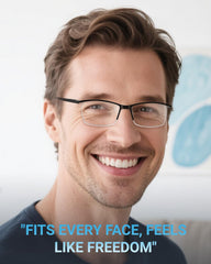 LUFF ultra-light 18g frames provide comfortable all-day wear