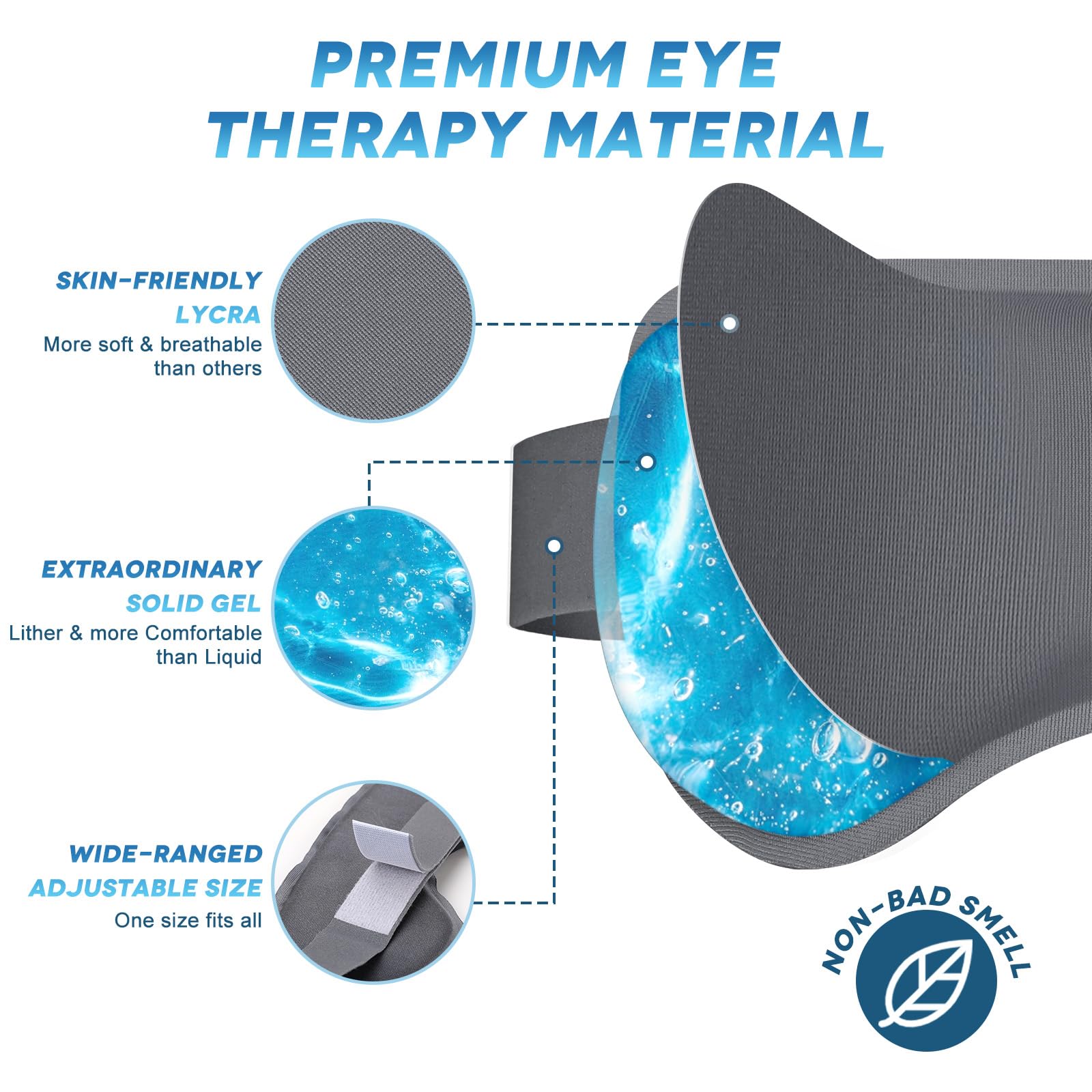 Luguiic eye mask with reinforced nose bridge for effective light blocking.