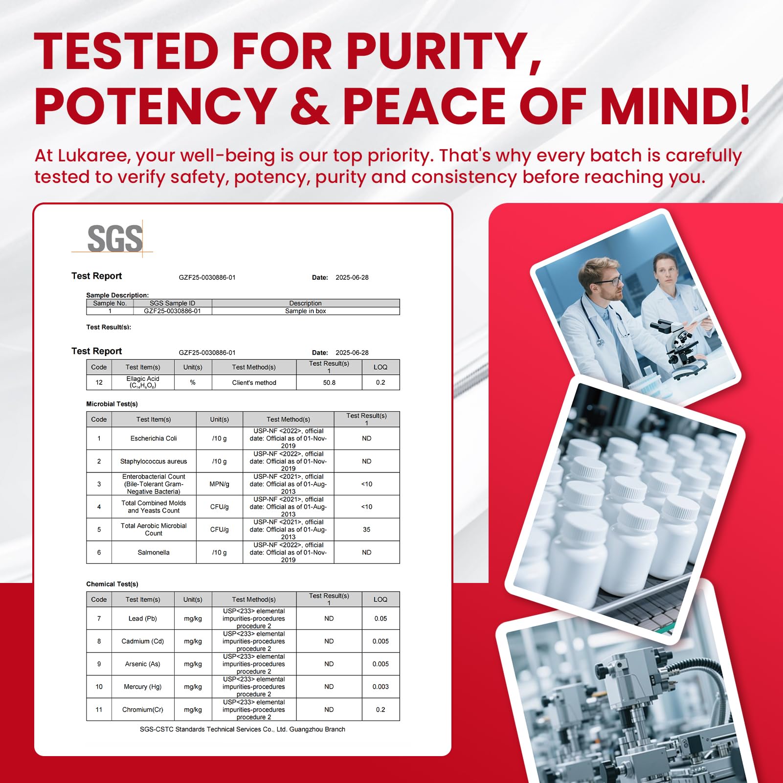 Lukaree GMP-certified seal signals quality and safety