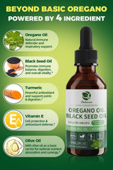 Lukaree Oil of Oregano 4-in-1 dropper enables easy daily dosing for breath and digestion.
