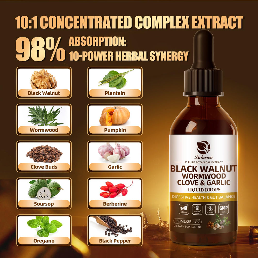 Lukaree tincture drops poured into a glass with visible label