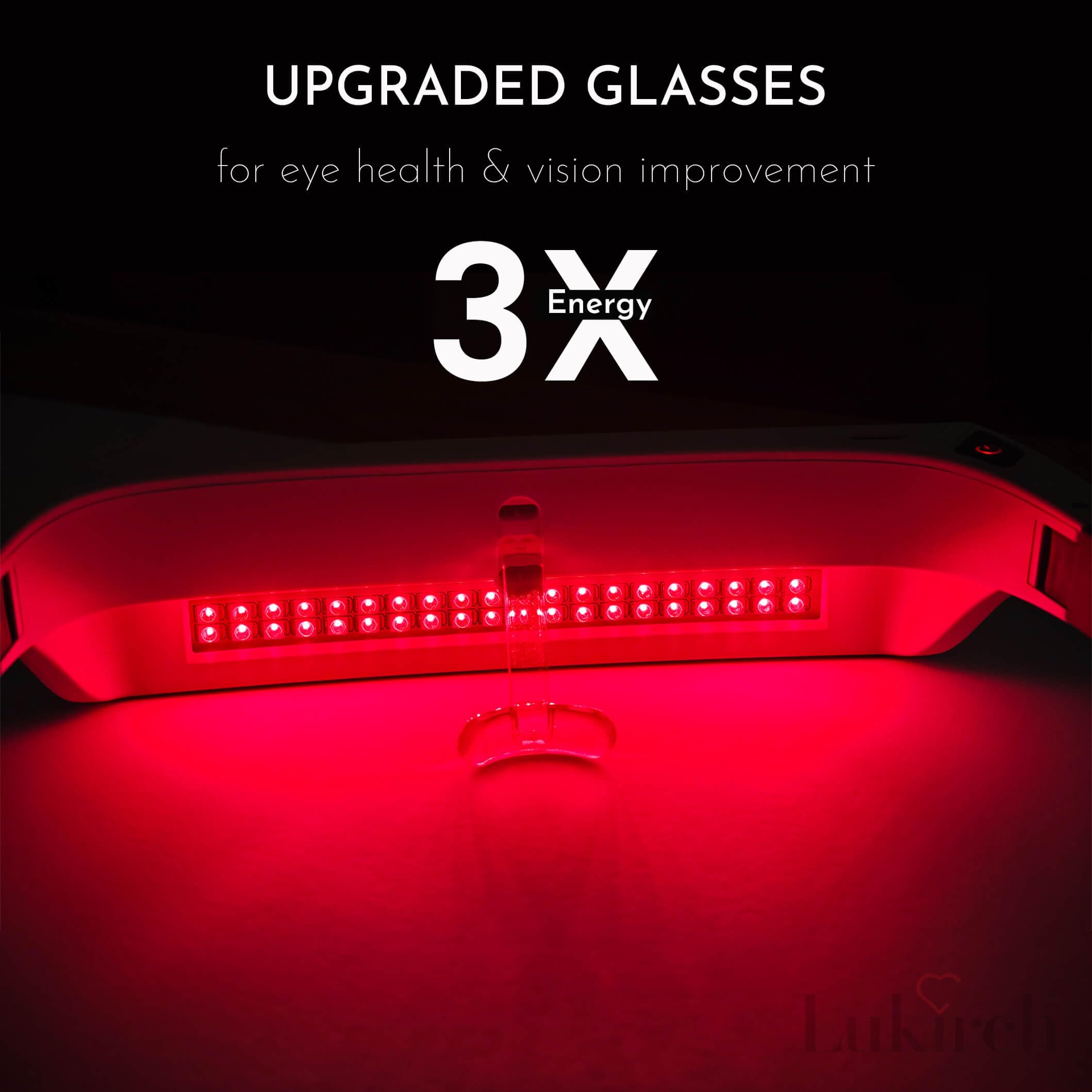 Lukirch portable red light glasses for on the go eye care.
