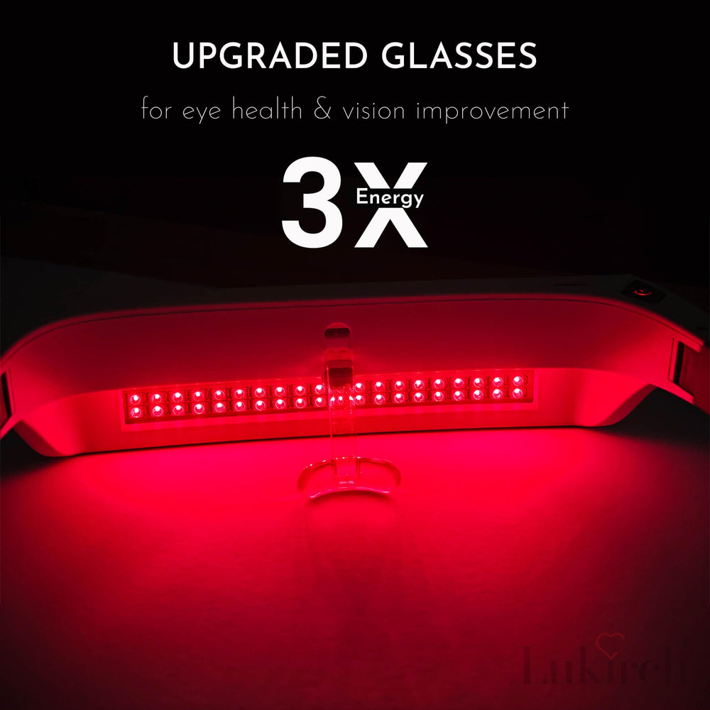 Lukirch portable red light glasses for on the go eye care.