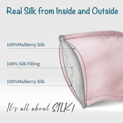 LULUSILK eye mask with elastic strap securely holds in place during travel