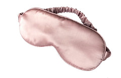 LULUSILK Mulberry Silk Eye Mask pink with elastic strap for comfortable sleep