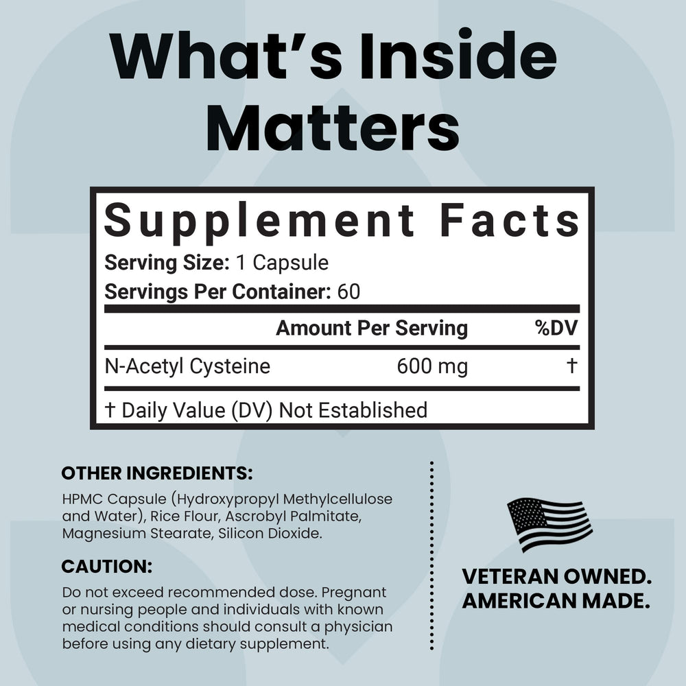 Luma NAC 600mg packaging highlighting USA-made, GMP-certified quality.