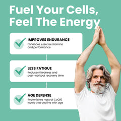 Luma Nutrition CoQ10 bottle being poured demonstrates convenient daily dosing.