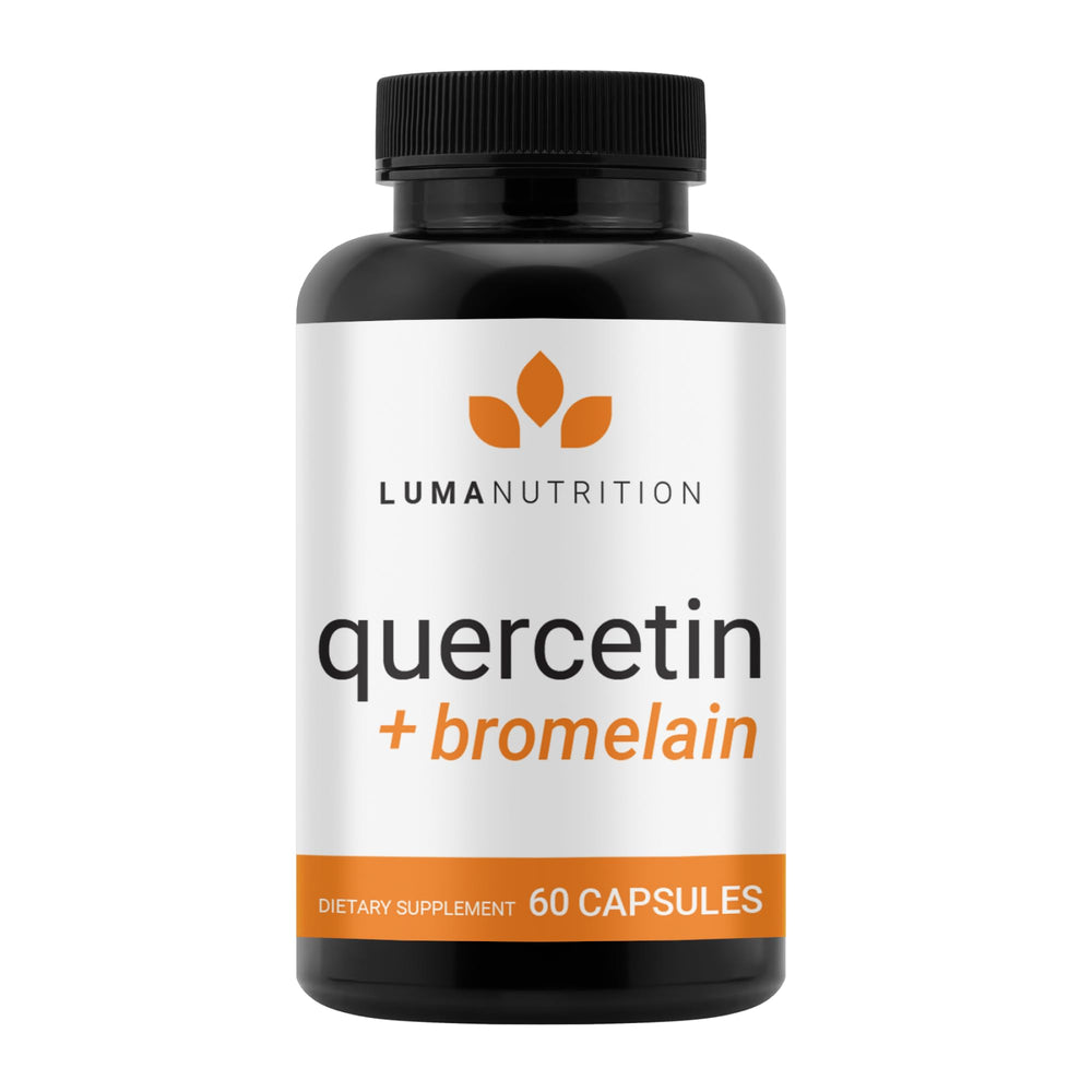 Luma Nutrition Quercetin Bromelain bottle showing daily immune support potential