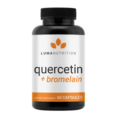 Luma Nutrition Quercetin Bromelain bottle showing daily immune support potential