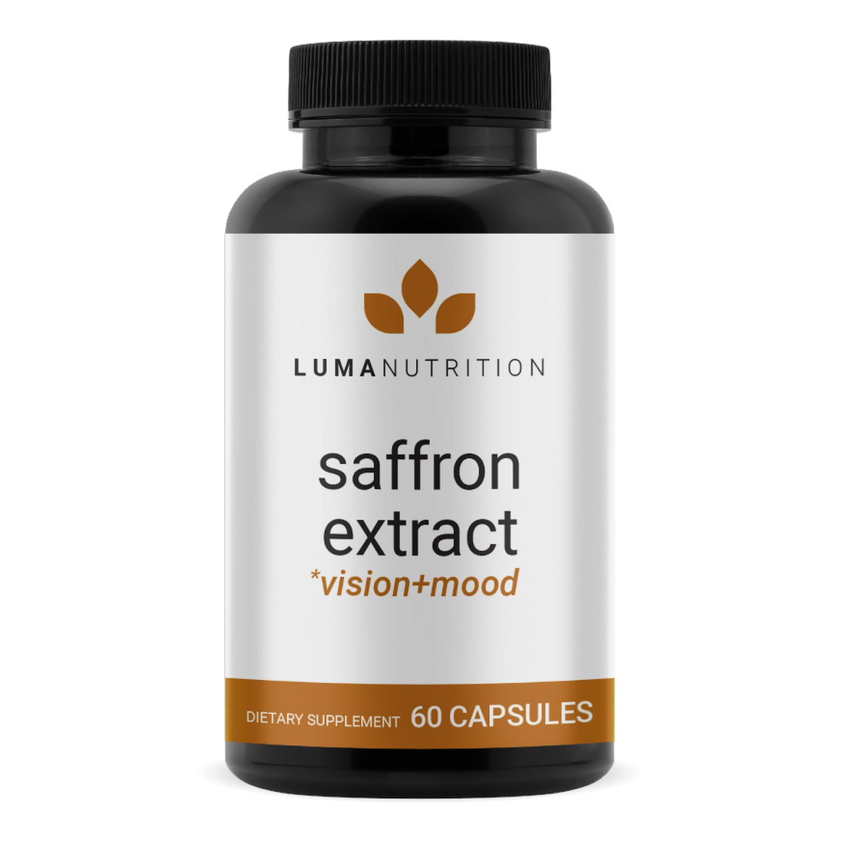 Luma Nutrition saffron capsules bottle for daily mood and eye support