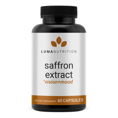 Luma Nutrition saffron capsules bottle for daily mood and eye support