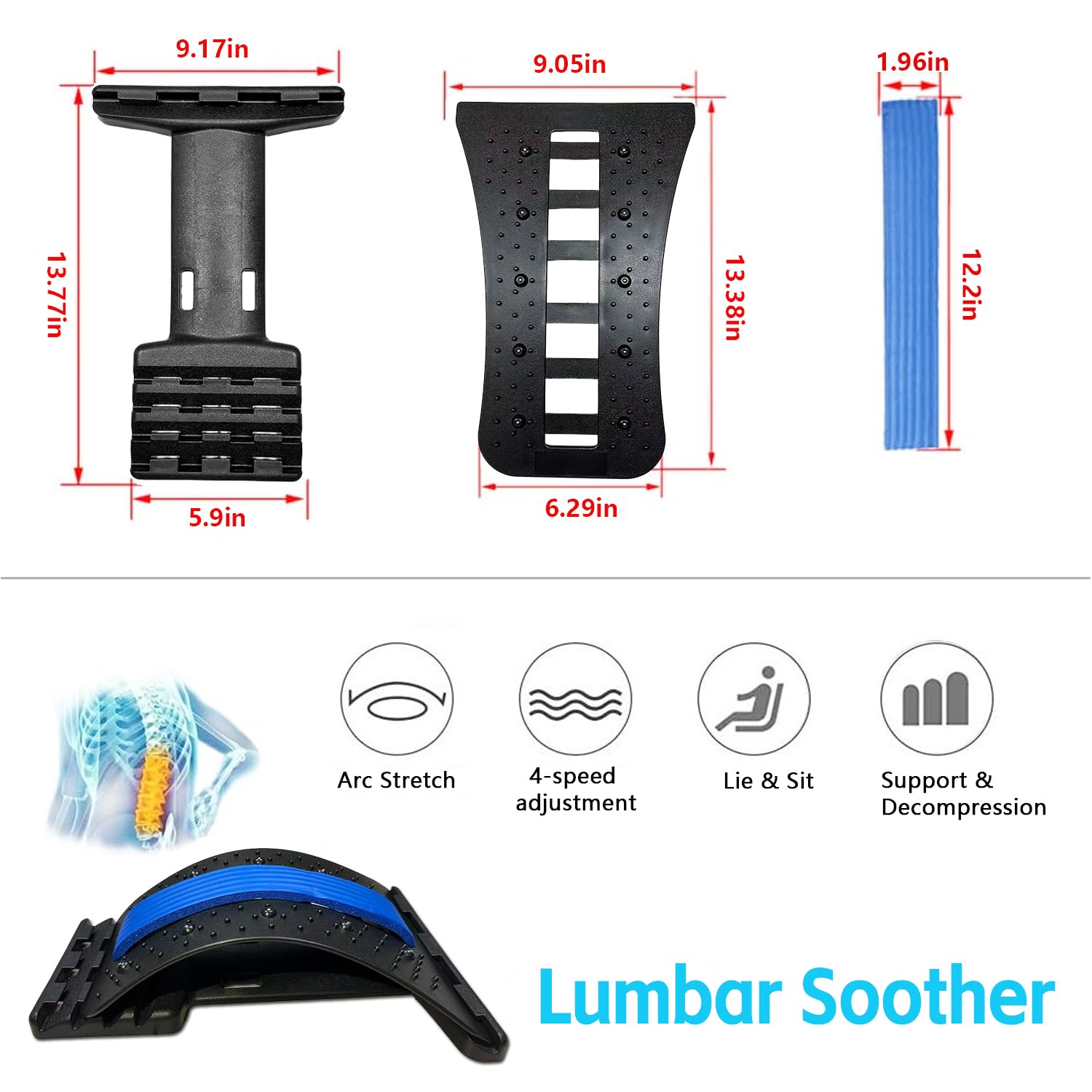 Lumbar Support Board sturdy frame with 9.17-inch width for reliable support