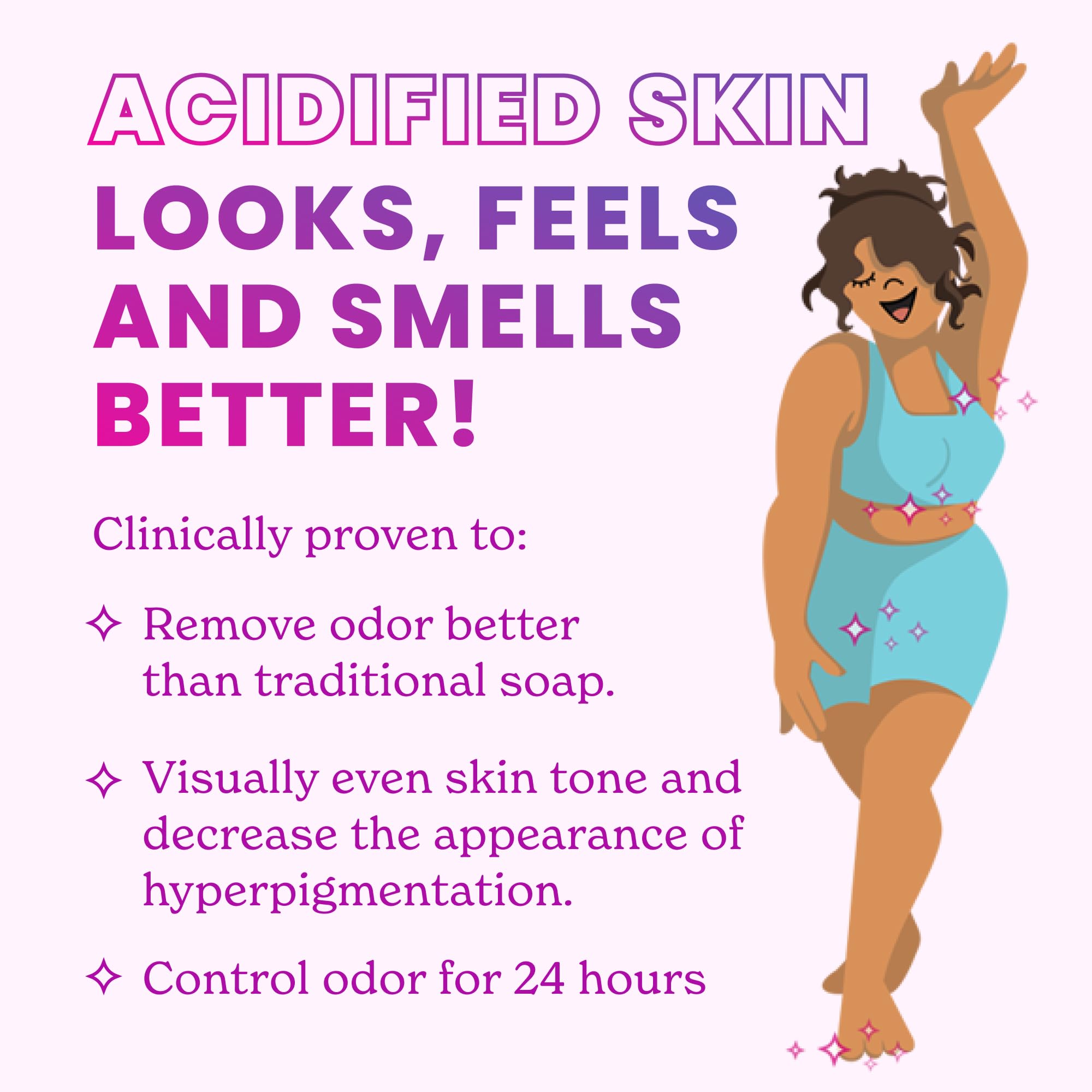 Lume Acidified Body Wash Lavender Sage bottle emphasizing calming scent and odor control