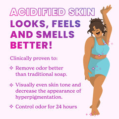 Lume Acidified Body Wash Lavender Sage bottle emphasizing calming scent and odor control