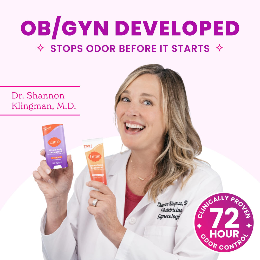 Label close-up confirms aluminum and baking soda free formula.