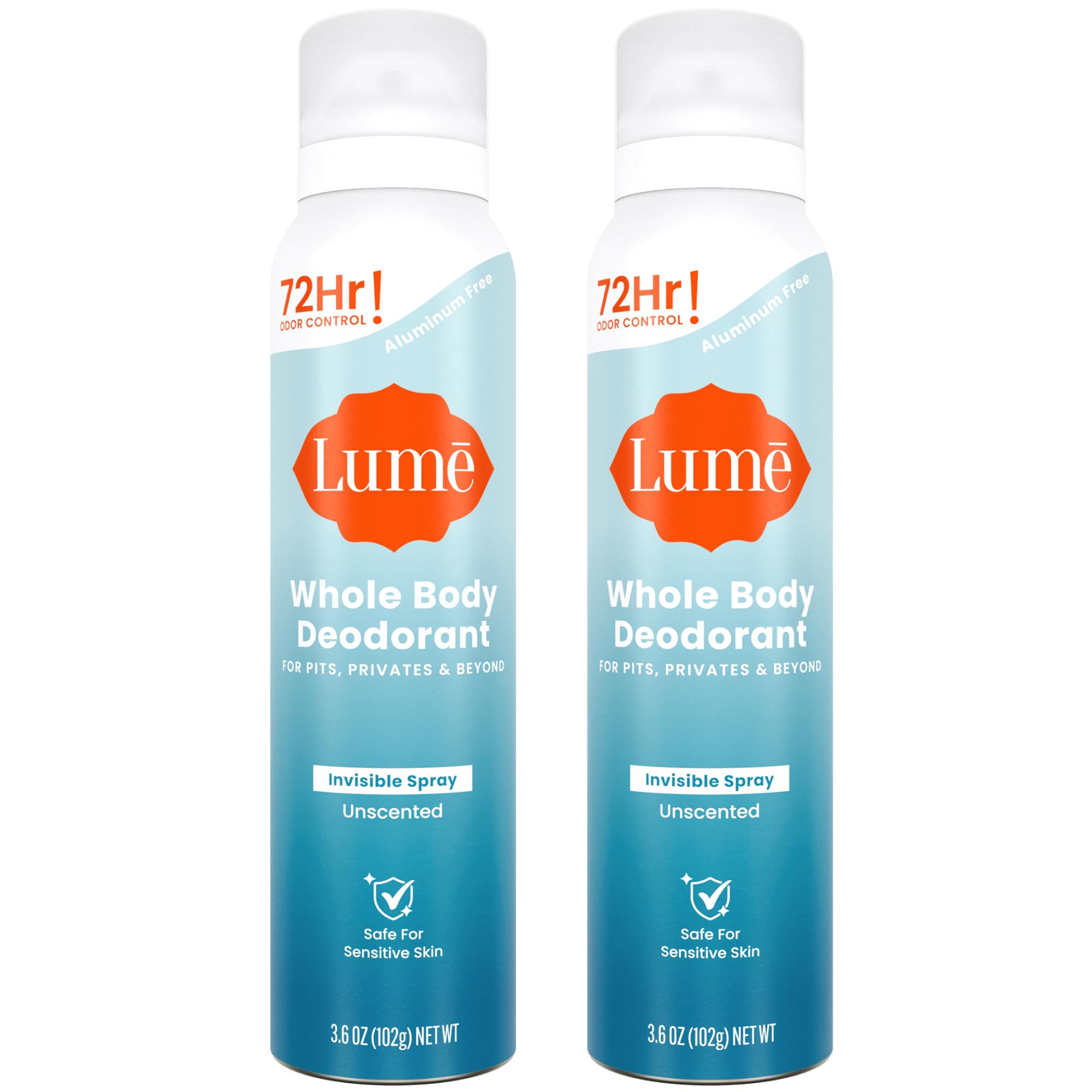Lume Invisible Spray women bottle application showing odor control on skin