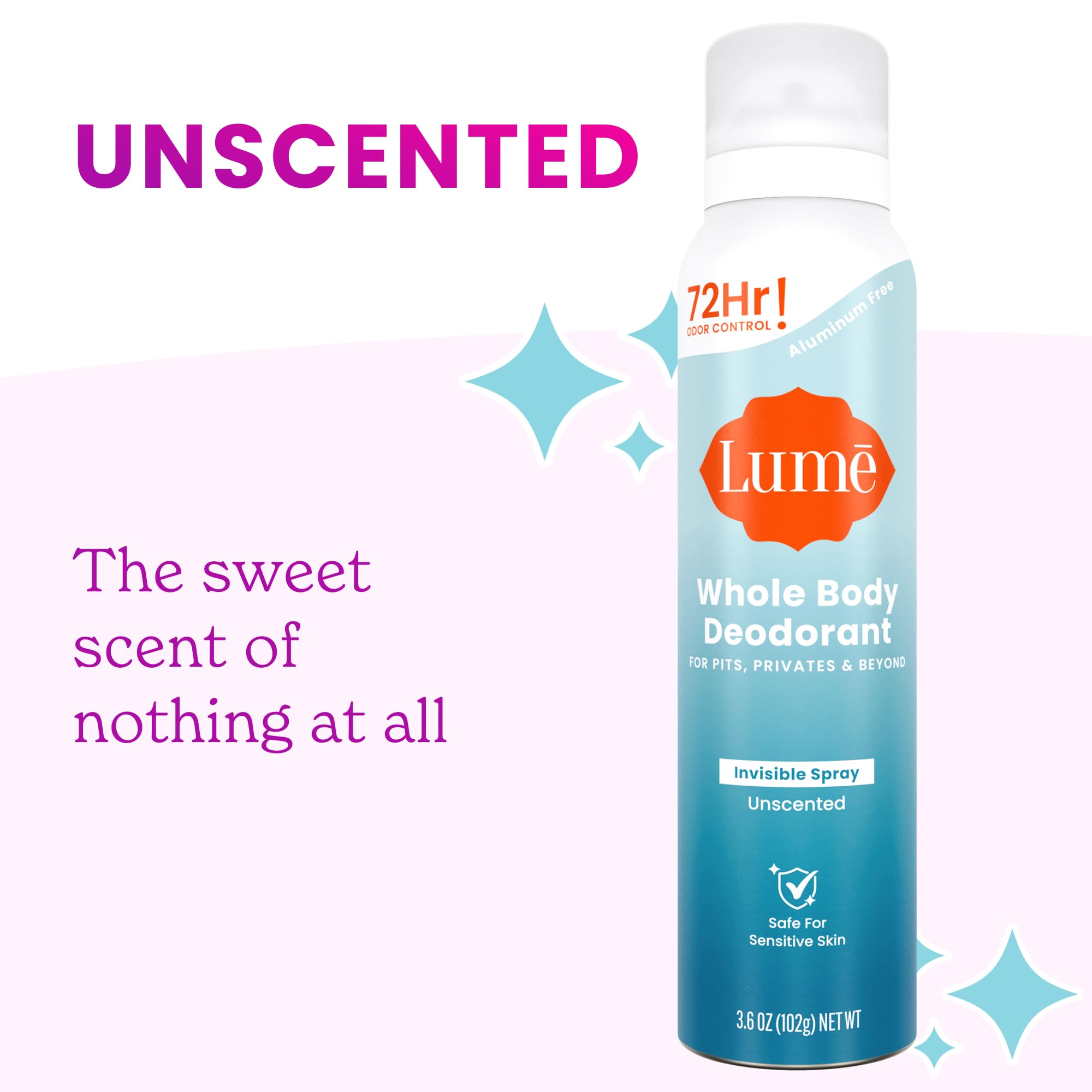 Lume skin loving ingredients closeup signaling gentle areas on skin